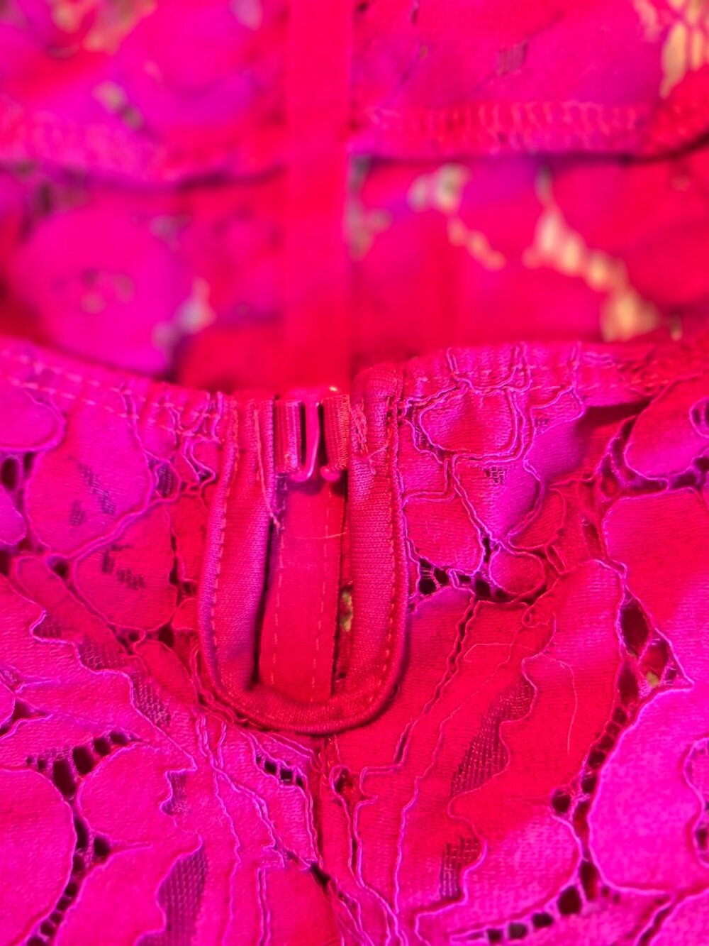 Fashion Nova Raspberry Pink Lace Bodysuit - Picture 5 of 7